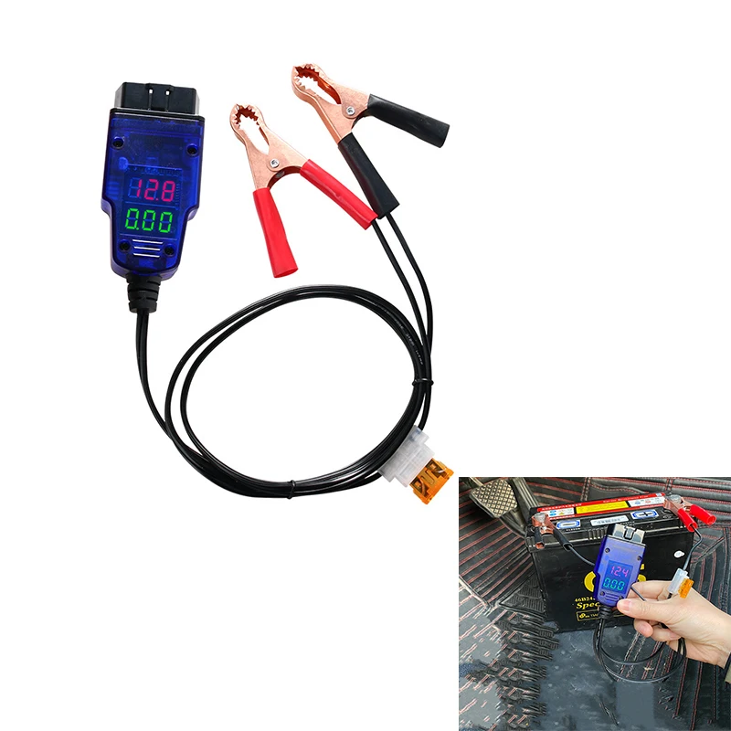 Conector ECU para coche, herramienta de ahorro de memoria de batería, enchufe eléctrico de emergencia, ahorro de memoria OBD2, muestra la corriente de voltaje