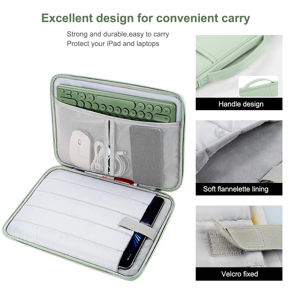Funda de bolso para tableta de 9-13 pulgadas para iPad Air 4 5 Pro 11 Mini 5 6 funda para iPad para XiaoMi 5 Samsung Huawei Lenovo bolsas portátiles
