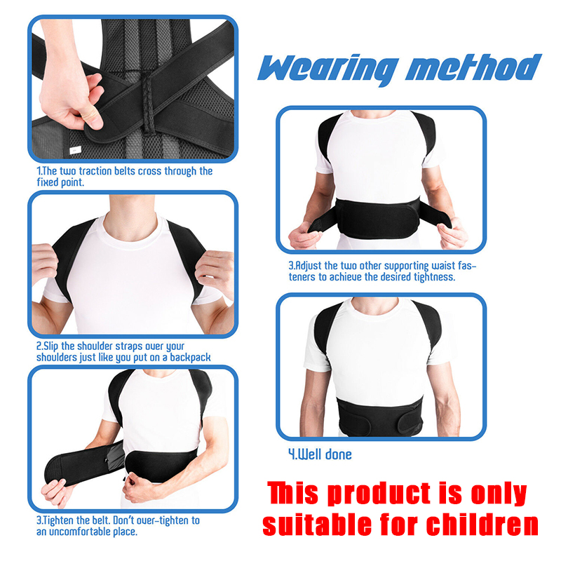 Kinderen Verstelbare Bult Correctie Rugsteun Schouder Lumbale Brace Riem Verstelbare Rug Trainer Unisex Correctie