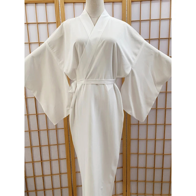 Japanischer traditioneller Kimono Juban Damen Weißer Yukata Kimono Unterfutter mit Gürtel Haori Intim Kimono Innenbekleidung Unterwäsche