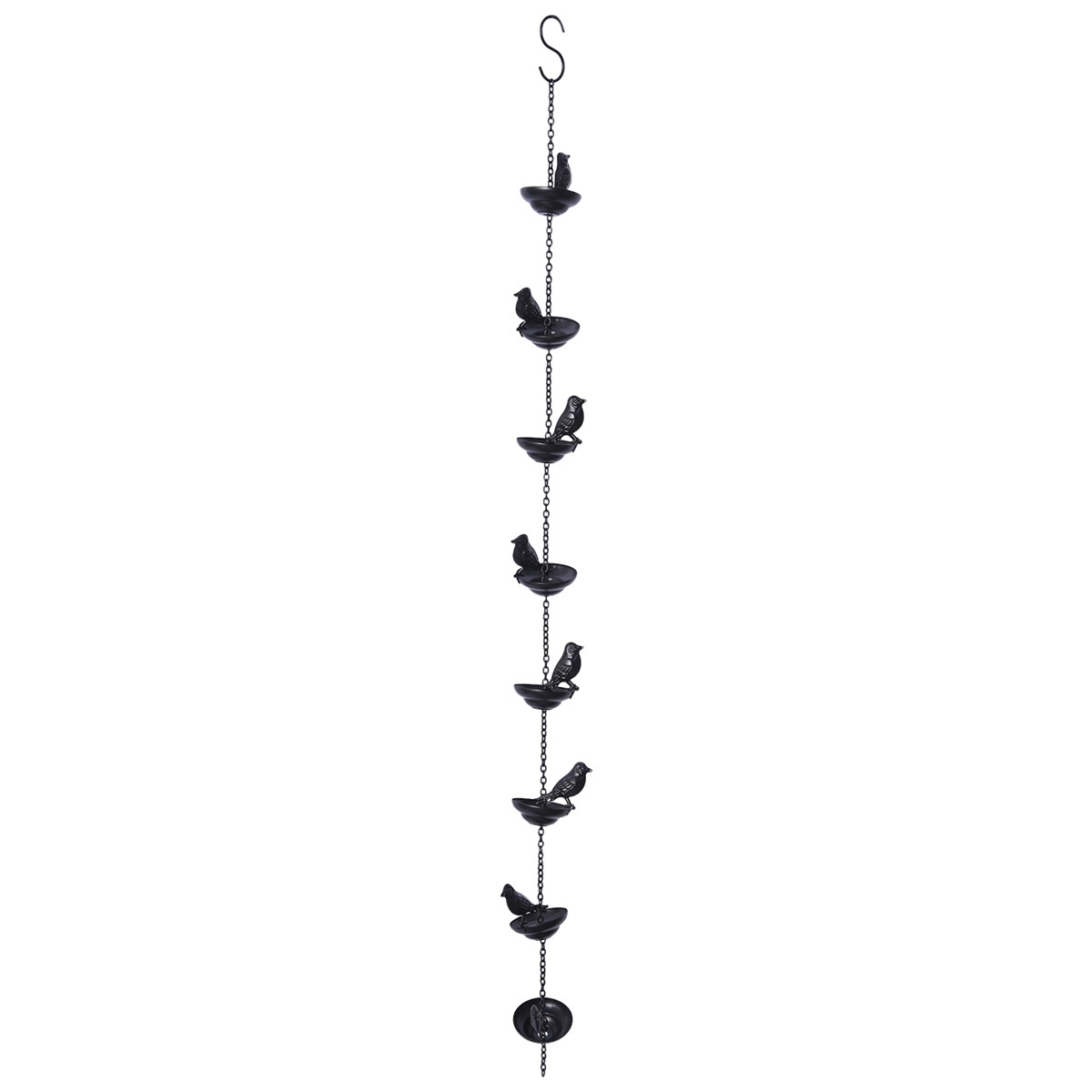 ABFA Mobile Birds on Cups Rain Chain for Outside, Rain Chains for Gutters Downspouts Rain Chain for Home,9x7x80cm