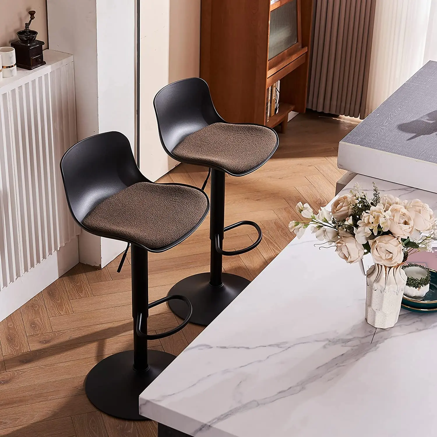 Top Quality Cheaper Modern Swivel Height Bar Chair Commercial Bar Stools Cafe Restaurant Adjustable High Bar Stools