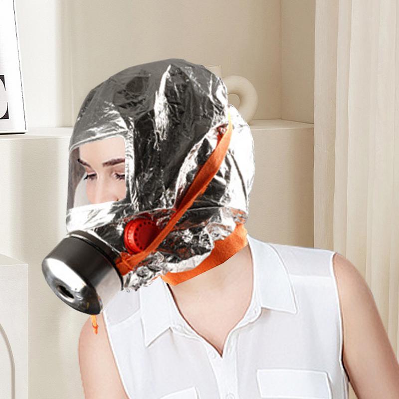 Vollgesichts-Atemschutzmaske, vollgesichts-Brandschutzabdeckung, beschlagfreier Nasenschutz mit Filter, wiederverwendbarer Flucht- und Atemschutz