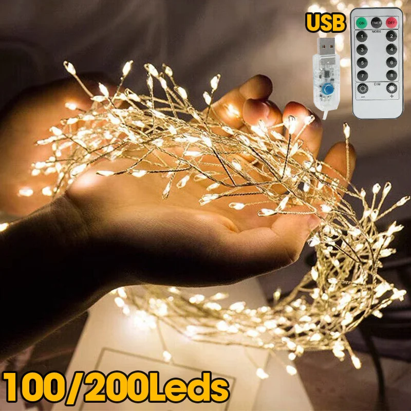 3/ 5M Dây Đồng Dây Đèn Từ Xa Điều Khiển Đèn Led Tiên Vòng Hoa Đèn Cưới, Giáng Sinh, Năm Mới Đảng đồ Trang Trí Cho Gia Đình