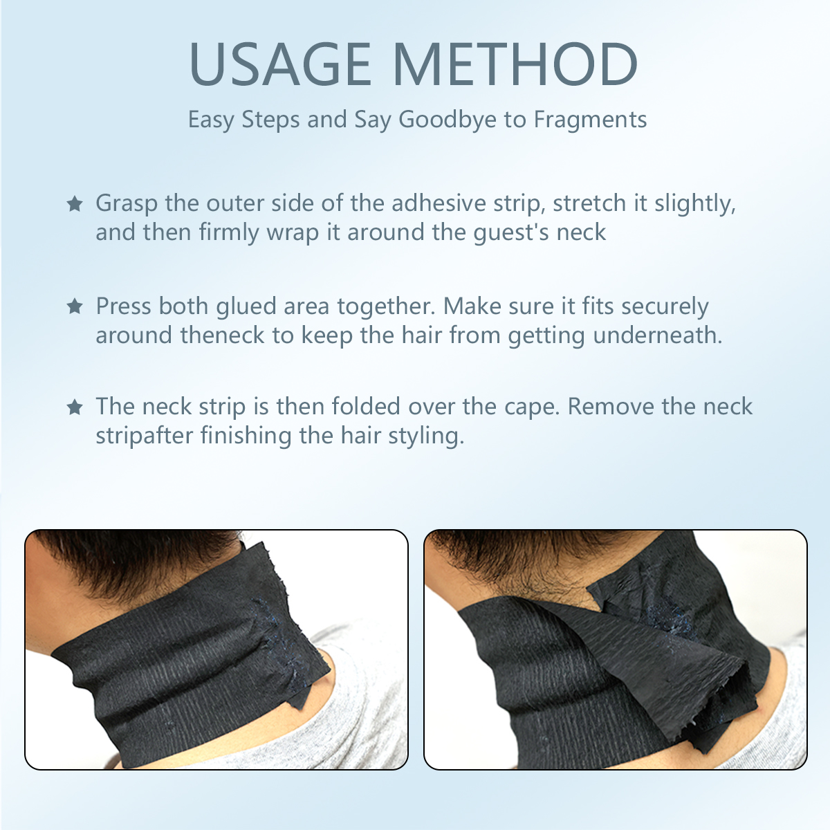 Cuello de corte de pelo profesional, Collar de peluquería desechable, capa de corte de pelo que cubre el cuello, rollo de papel, envoltura de corte, accesorio delantal