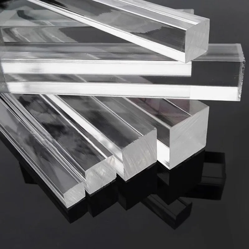 Plexiglás PMMA de varilla de plástico de barra cuadrada acrílica extruida transparente transparente