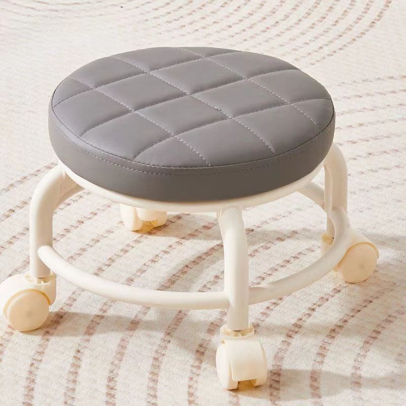 Pulley, Low Stool, Universal Wheel, Small Stool, Seat with Wheels, CHILDREN'S Multi-functional Shoe Changing Stool, round Stool