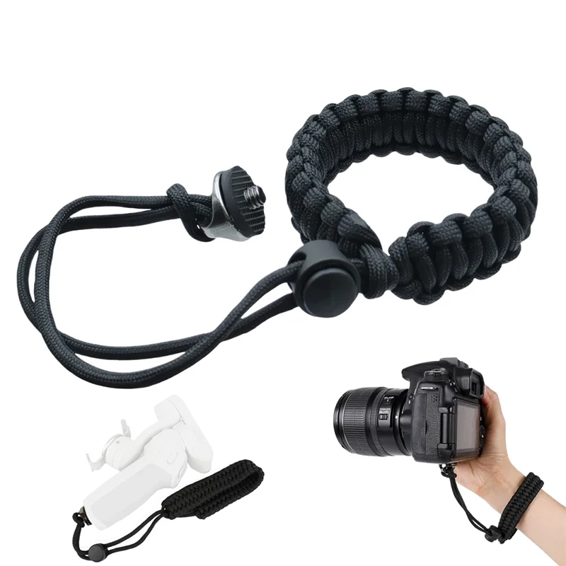 DSLR Camera Wristband Anti-Lost Rope for Insta360 X5/X4 DJI Action 5/4 GoPro Hero 13/12 Action Camera And 1/4 Screw Rope