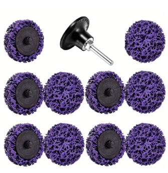 10/21 pièces 2 pouces disques à bande roue à dénuder roue de polissage avec support disque de meulage roue à dénuder pour nettoyer et enlever la peinture