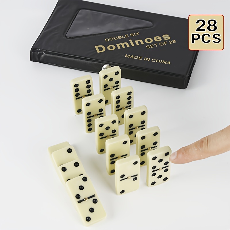 Domino-Schachspiel – hochwertiges Brettspielzeug, ausgestattet mit stabilen PVC-Aufbewahrungsboxen, sehr gut geeignet für Familienspielabende