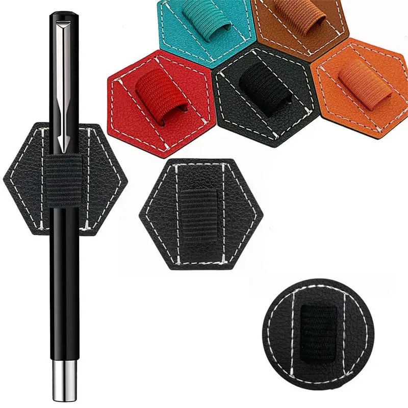 PU Selbstklebender Stifthalter IPad Kapazitiver Stifthalter Gummiband Computer Selbstklebender Stifthalter Schreibwaren-Organizer