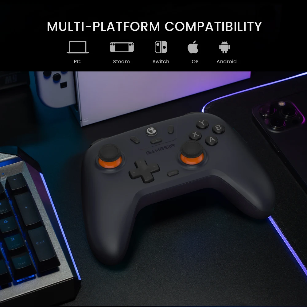 GameSir T4 Nova Lite Controller di gioco per gamepad wireless per Switch, Android, IOS, PC e giochi a vapore Effetto Hall Stick