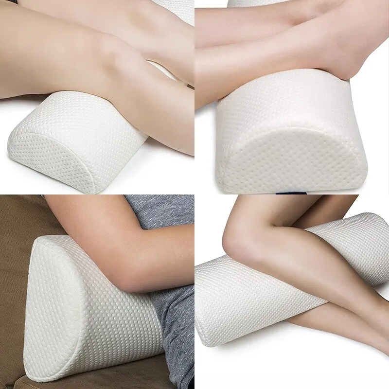 Almohada de refuerzo cómoda para piernas, espalda y cabeza, funda de algodón de espuma viscoelástica, almohada de apoyo Lumbar para almohada semirollo
