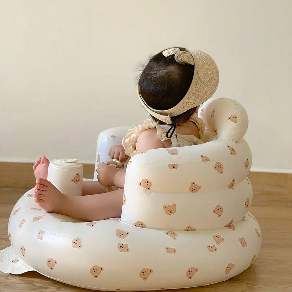 PVC cadeira do bebê para aprender a sentar-se, Anti-queda sofá inflável, Child Seat Training, cadeira de banho portátil, prática sentado fezes