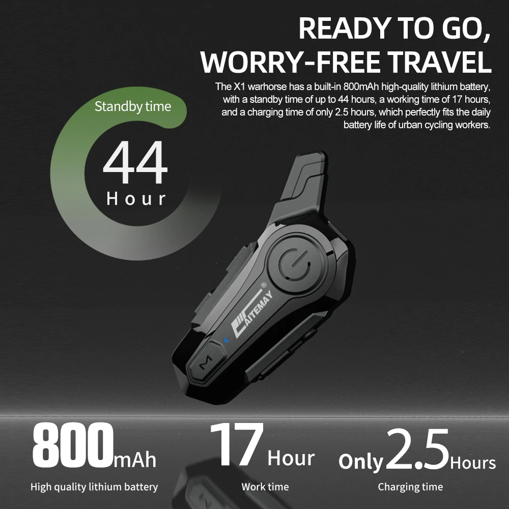Comunicador de interfono de 1000M X1 Plus, intercomunicador para casco de motocicleta, auriculares Bluetooth, interfono impermeable para Moter