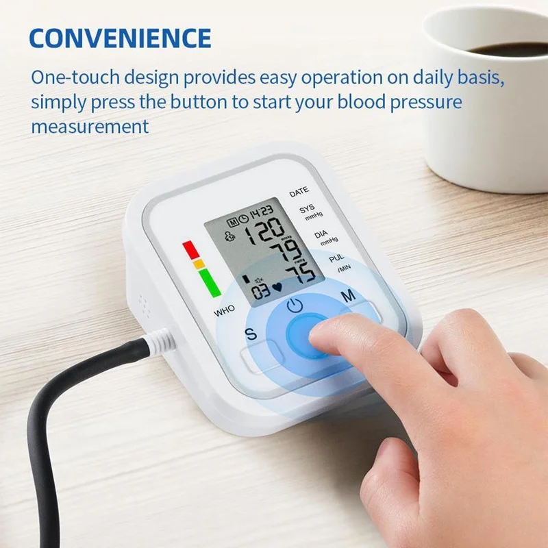 Draagbare tonometer Digitale tansiometer Hartslagmeter Arm Bloeddrukmeter BP-apparatuur Automatisch Professioneel Medisch