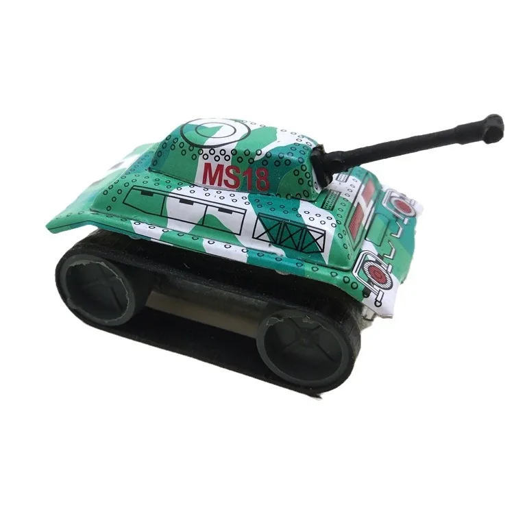8090 ノスタルジックなブリキ国内バージョン巻き戦車レトログッズブリキ工芸品