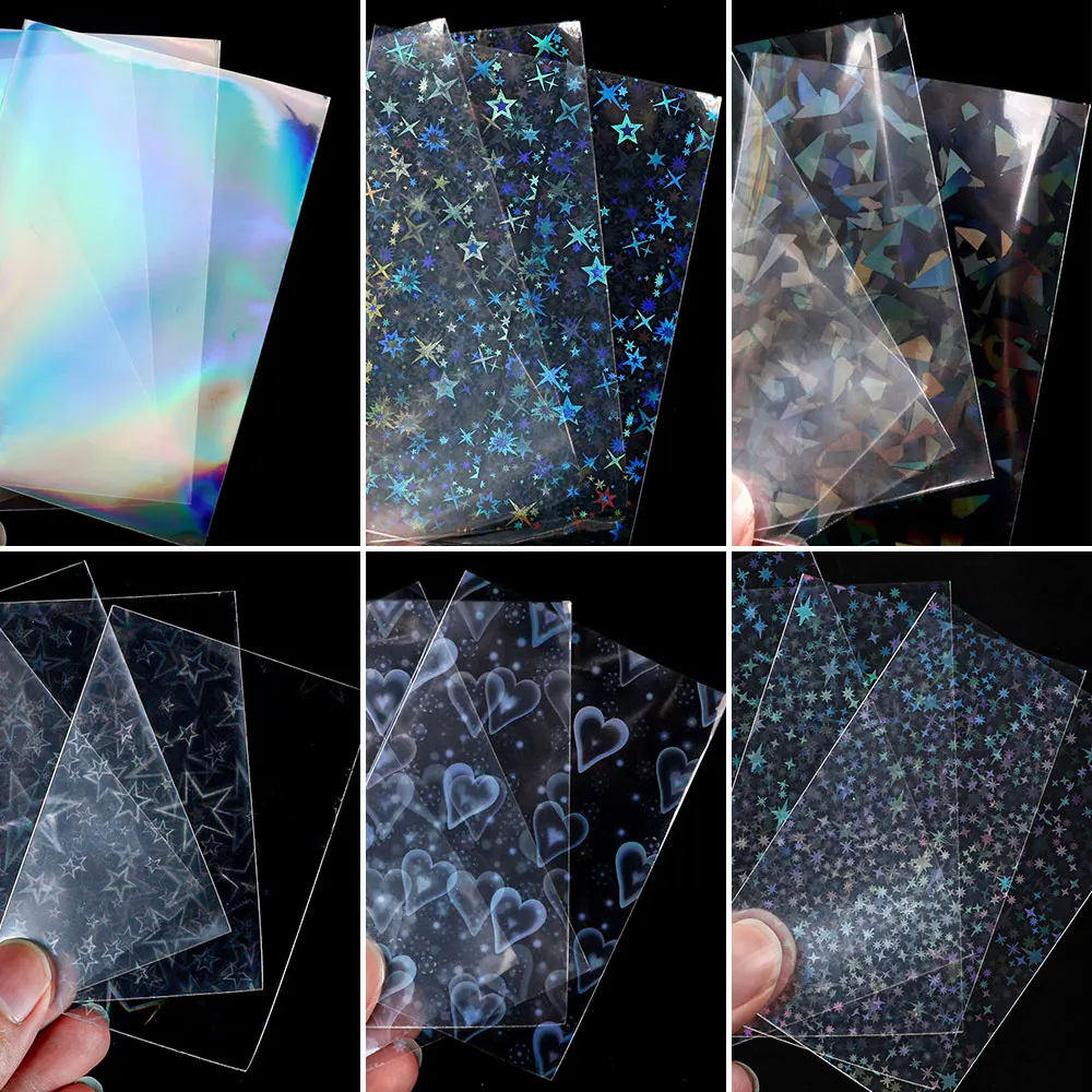 50Pcs 61x88mm Laser Korea Card Sleeves Photcards Clear Protector Kpop Shield Board Games Tarot Cards Photocard Protector Film