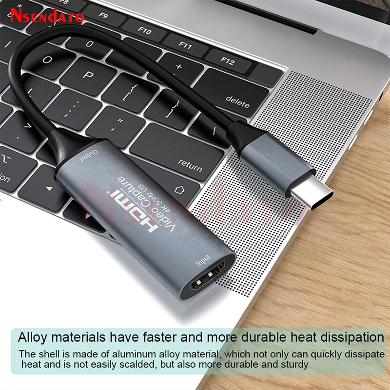 Tarjeta de captura de vídeo USB C hdmi 4K 1080p HDMI a tipo C 2,0 3,0 caja grabadora de captura de vídeo para PC cámara Android Windows