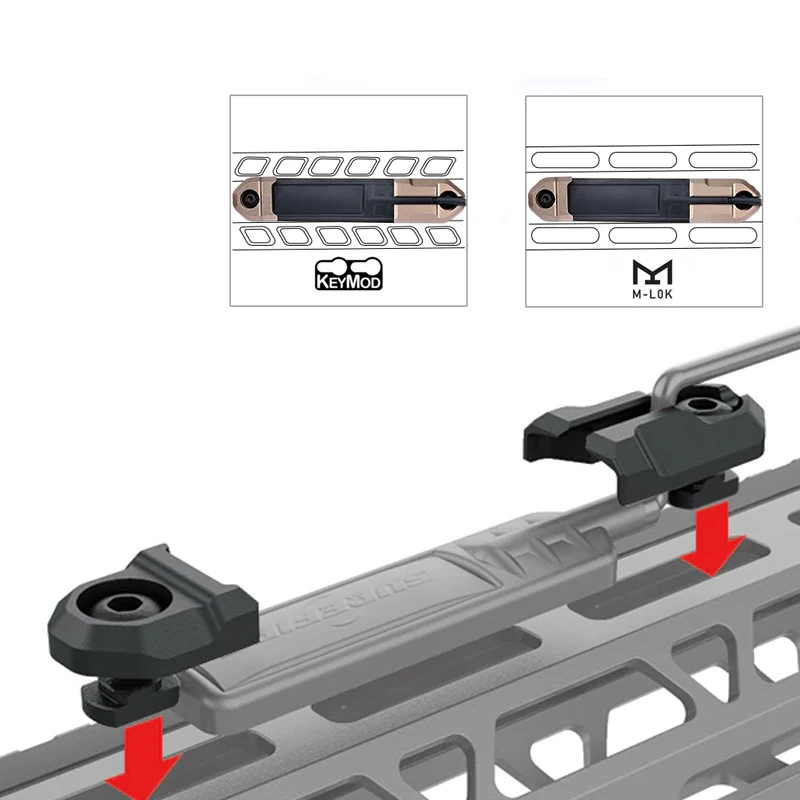 WADSN SF Tactical Scout linterna Airsoft accesorios Base para arma de caza antorcha ajuste 20mm Mlok KeyMod System