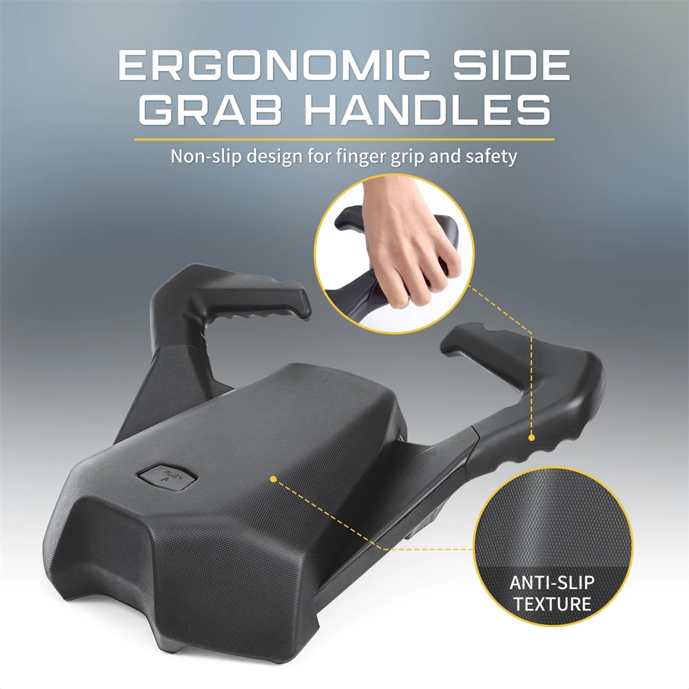 Assento de passageiro 2 up com apoio para os pés, assento com alças de grap para can-am ryker 600 900 sport rally edition max mount 219400800   Necessário