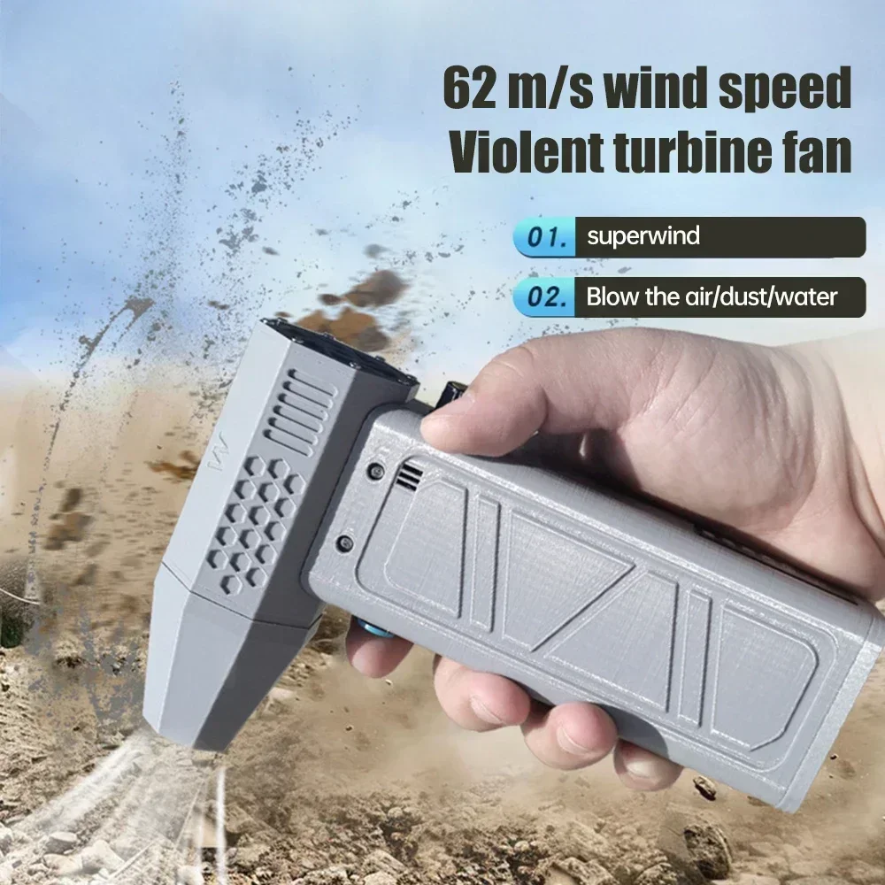 Miniaspiradora de 140000RPM, ventilador turbo jet, pantalla eléctrica, herramienta de limpieza de pistola de polvo de alta velocidad de mano