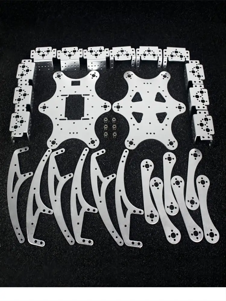 18 DOF Spider โครงสร้างโลหะ 6 ขา Hexapod หุ่นยนต์ Spider สําหรับหุ่นยนต์ Arduino DIY ชุดโปรแกรมหุ่นยนต์ Spider อะไหล่
