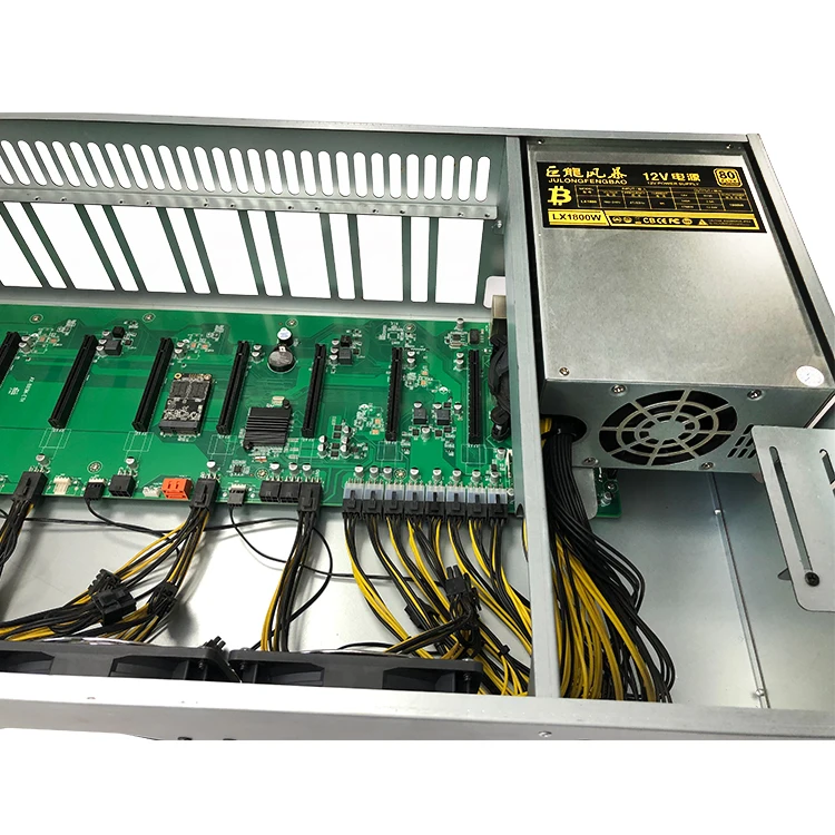 New 8 GPU Graphics Cards ATX Server Case for Rtx 3060 3070 3080 3090 Ti VGA Video Graphic Card Cases With 1600W 1800W 2500W PSU
