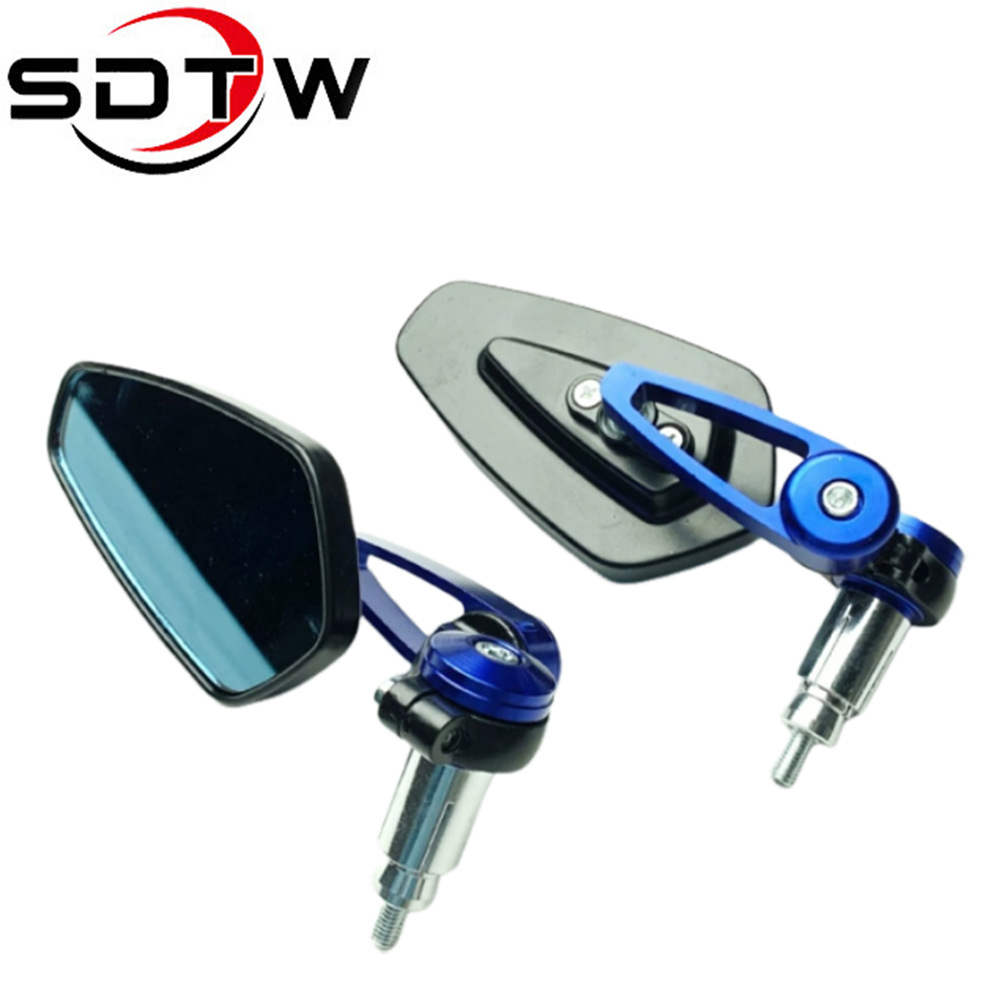 SDTW 7/8" 22mm Motorcycle Rearview Side Mirrors Universal Scooter Bar End Handlebar Mirror Accessories For Harley Yamaha Honda