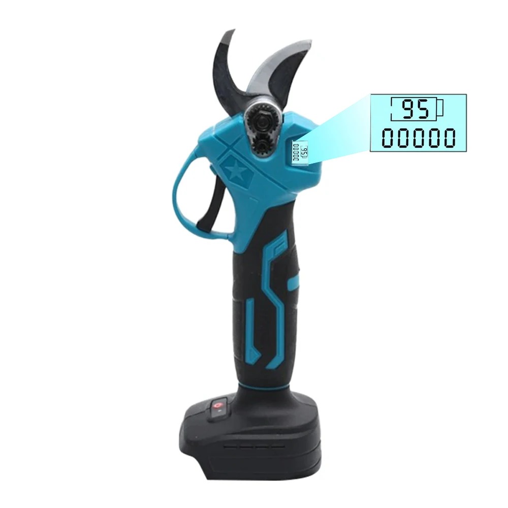 Tesoura de poda elétrica sem escova com display led ferramenta de jardim podador sem fio tesoura de jardim elétrica caber makita sem bateria