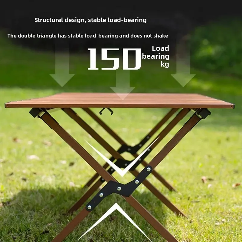 Folding Table and Chair Set, Portable Outdoor Picnic Equipment, Egg Roll Table, Wear-resistant, Waterproof and Scratch-resistant