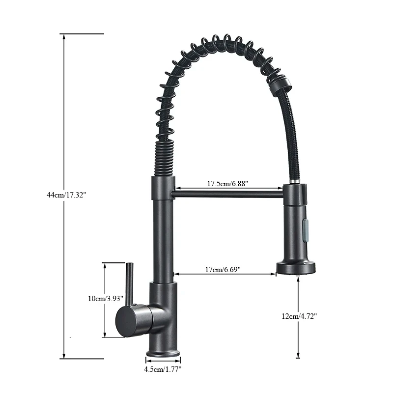 Matt Schwarz Pull Down Küche Wasserhahn Chrom Dual Modi Düse Heiß Kalt Wasser Mixer Kran Wasserhahn Messing Frühling Küche Waschbecken Armaturen