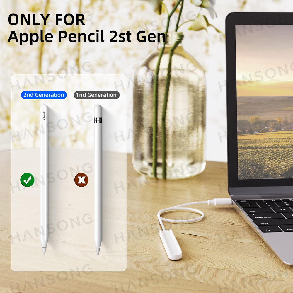 สําหรับ Apple Pencil เครื่องชาร์จไร้สายรุ่นที่ 2 สําหรับการชาร์จแบบแม่เหล็กเครื่องชาร์จดินสอ iPad อุปกรณ์เสริม Apple Pencil