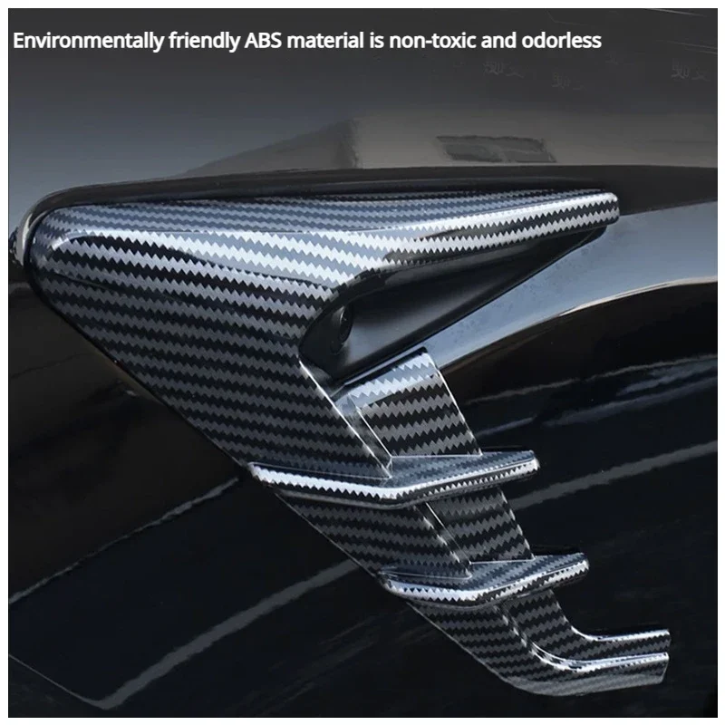 Side Camera Cover for Tesla Model Y/3+ Highland 2024 Leaf Board Camera Protective Cover Thunder Side Sign Decoration Accessories