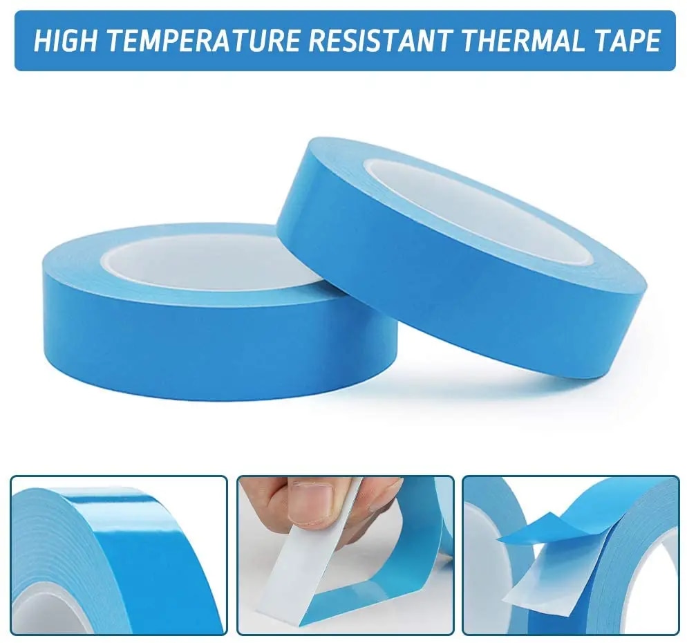 25 metrów 5mm 8mm 10mm 12mm 15mm szerokość taśma transferowa dwustronna taśma klej przewodzący termiczna do chipa PCB LED pasek radiatora