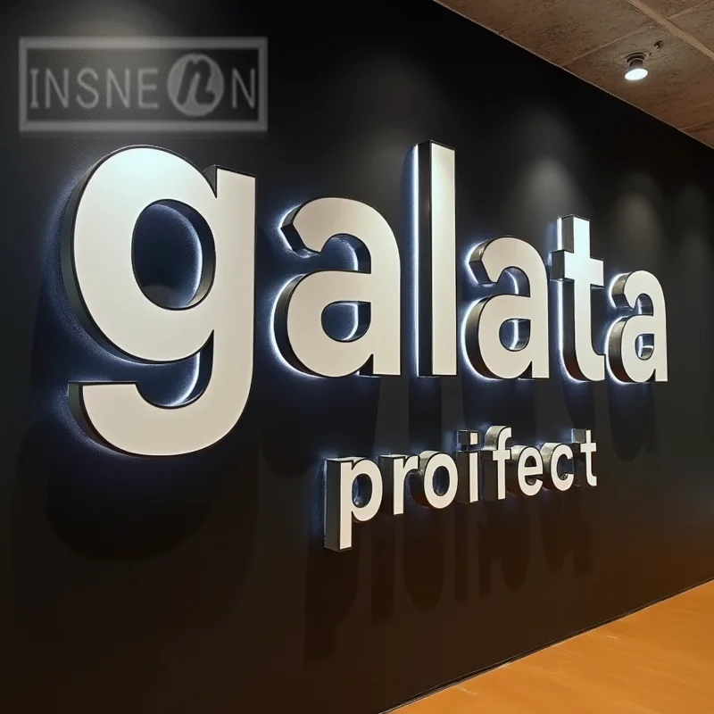 Custom LED Illuminated Backlit Sign 3D Metal Letters For Business Storefront Waterproof Light Up Advertising Signage Display