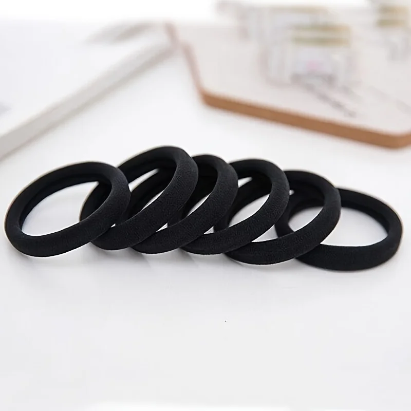 새로운 50 개/대 여자 여자 캔디 색상 나일론 기본 Scrunchie 헤어 타이 포니 테일 잡아 헤어 고무 밴드 패션 헤어 액세서리