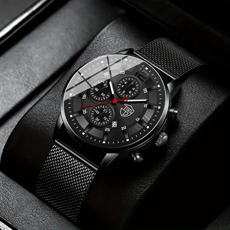 DEYROS Mens แฟชั่น Minimalist นาฬิกาผู้ชายธุรกิจ Casual ควอตซ์นาฬิกาชายสแตนเลสสตีลนาฬิกา Reloj Hombre