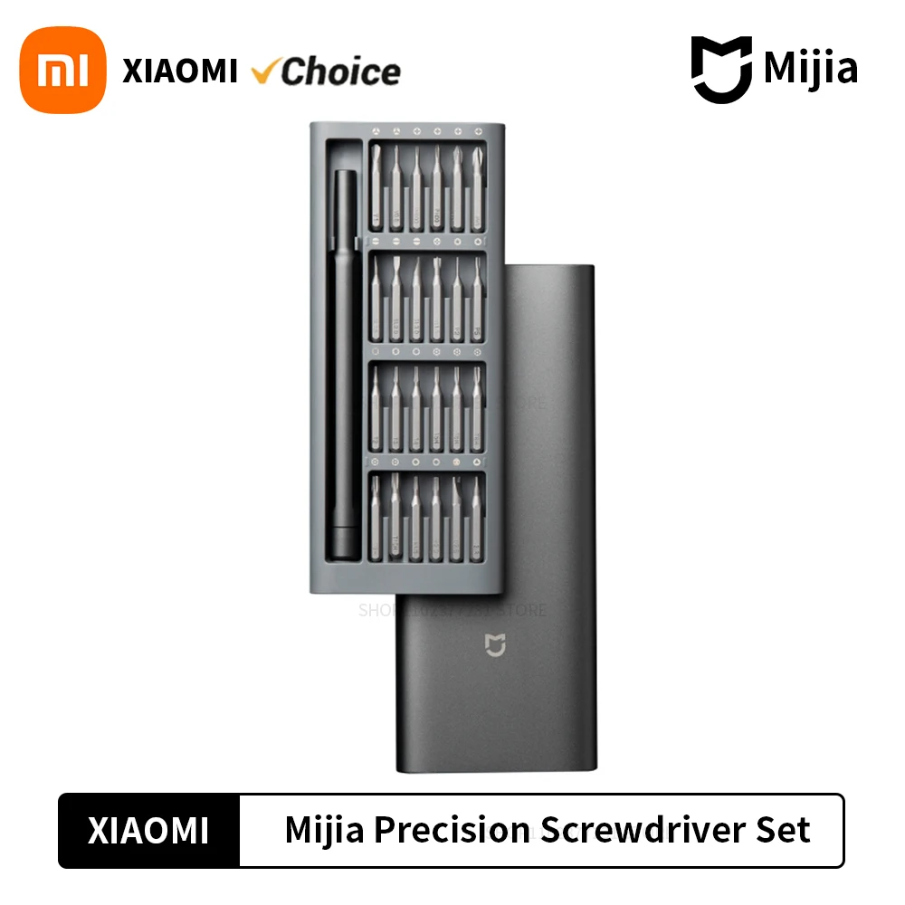 Nowy, w 100% oryginalny zestaw wkrętaków Xiaomi do codziennego użytku 24 precyzyjne bity magnetyczne Aluminiowe pudełko Zestaw wkrętaków DIY do inteligentnego domu