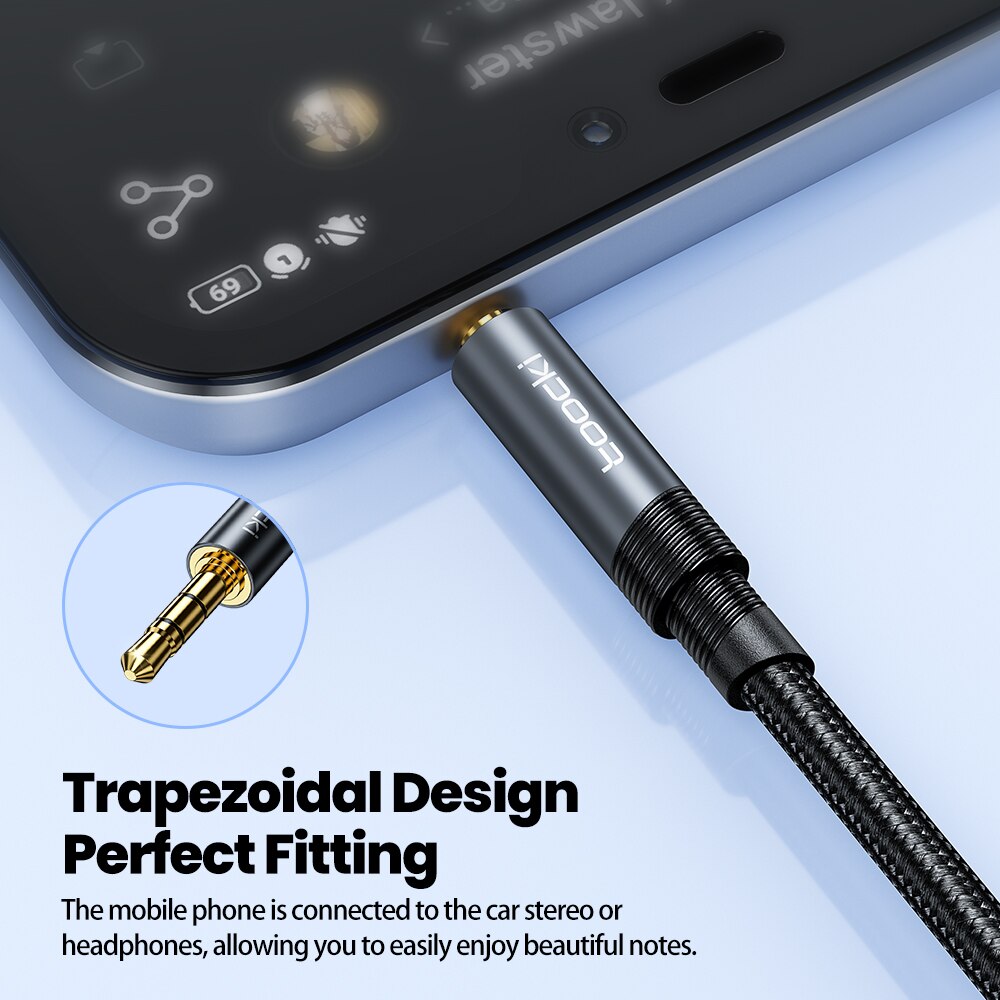Toocki rcaケーブル3.5mmジャックから2 rca auxオーディオケーブル3.5mmから2rca男性用アダプタースプリッターテレビボックス用アップルテレビスピーカーワイヤーコード
