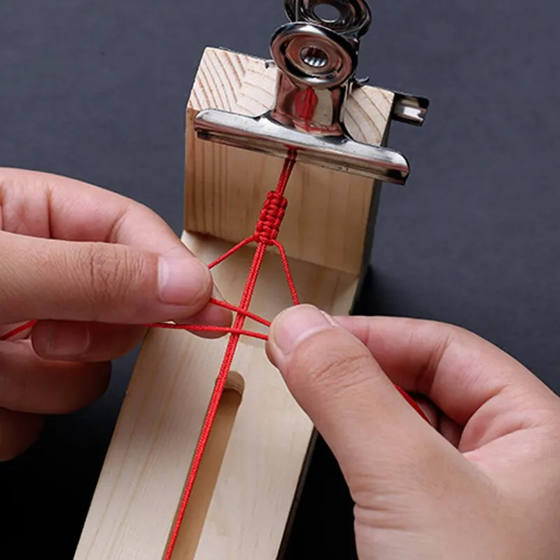 DIYブレスレット用の赤いロープ編組ロープ,手作りの固定ツール,アーチ型の楽器