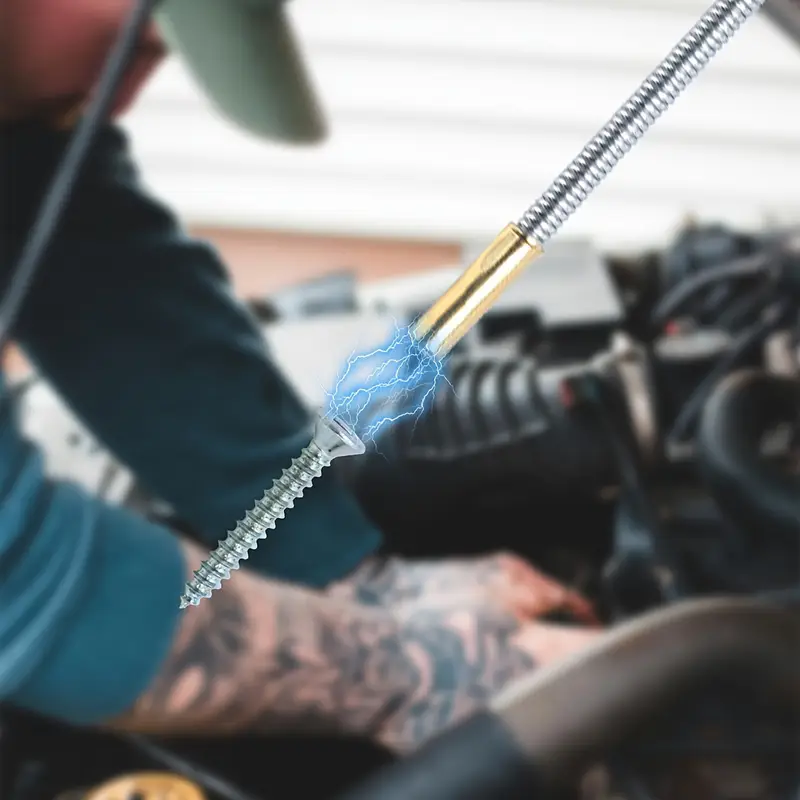 Ferramenta de captação magnética flexível, barra de sucção dobrável para localização de objetos caindo, alcançar drenos de pia