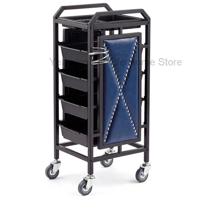 Wine Trolley Golden Auxiliary Cart Welding Rolling Tray Furniture for Barber Cosmetologist Cosmetic Table Wheels Folding Serving