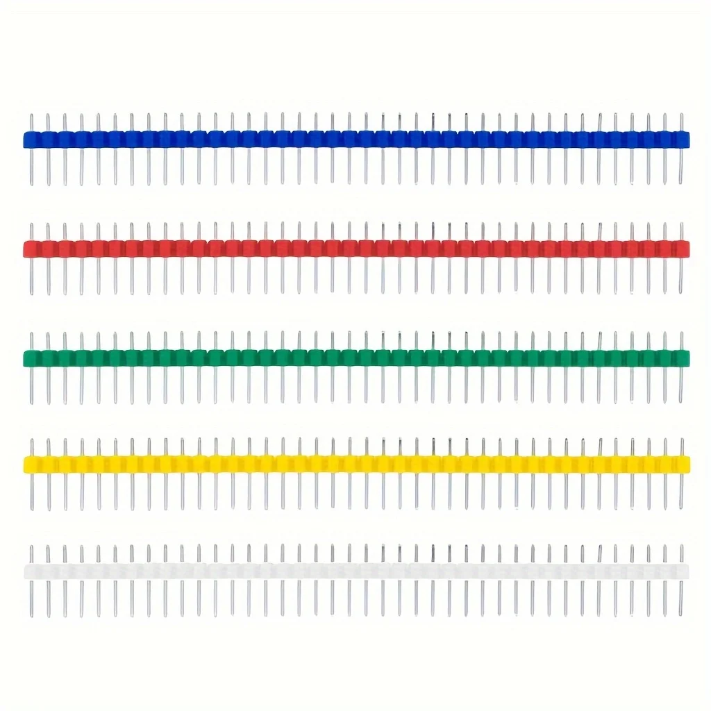 30PCS 40 핀 파손 가능 핀 헤더 2.54mm 단일 행 남성 헤더 커넥터 키트 Arduino 용 PCB 핀 스트립