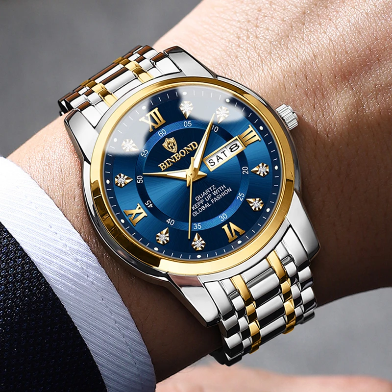 2024 Nieuwe Mannen Horloge Business Man Luxe Horloge Automatische Horloges Heren Lichtgevende Waterdichte Mode Quartz Horloges Montre Homme