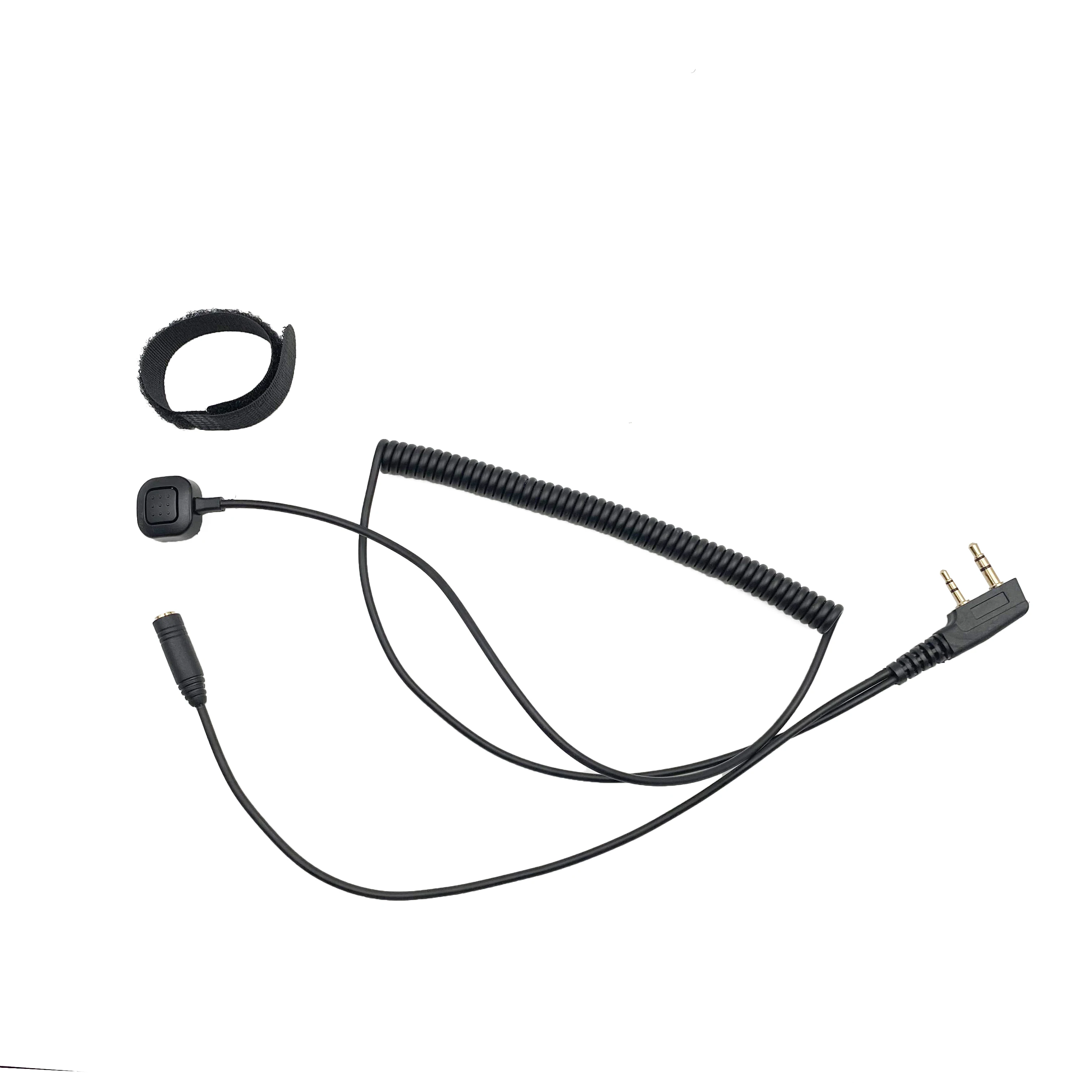 BAOFENG Adaptador de 2 pines a 3,5 mm con botón pulsador para hablar Compatible con radios BaoFeng, TYT a a auriculares de 3,5 mm con micrófonos en línea