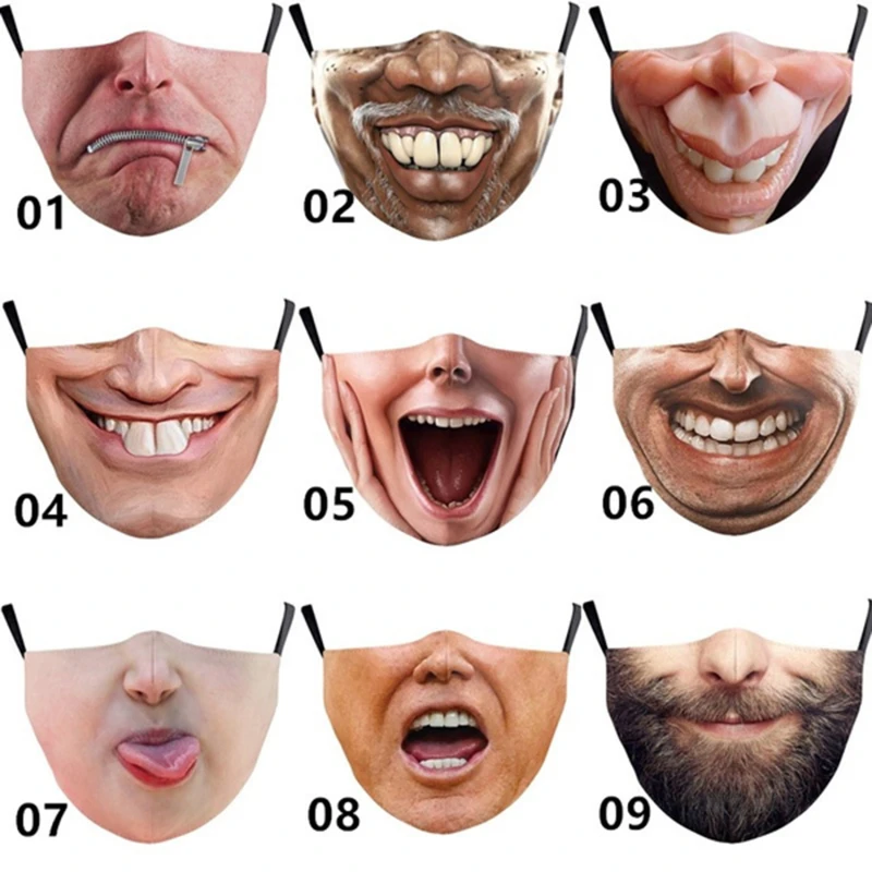 Masques qualifiée aux College amusants d'Halloween pour adultes, masque buccal, mélange de coton, pfvoltage, écran facial lavable