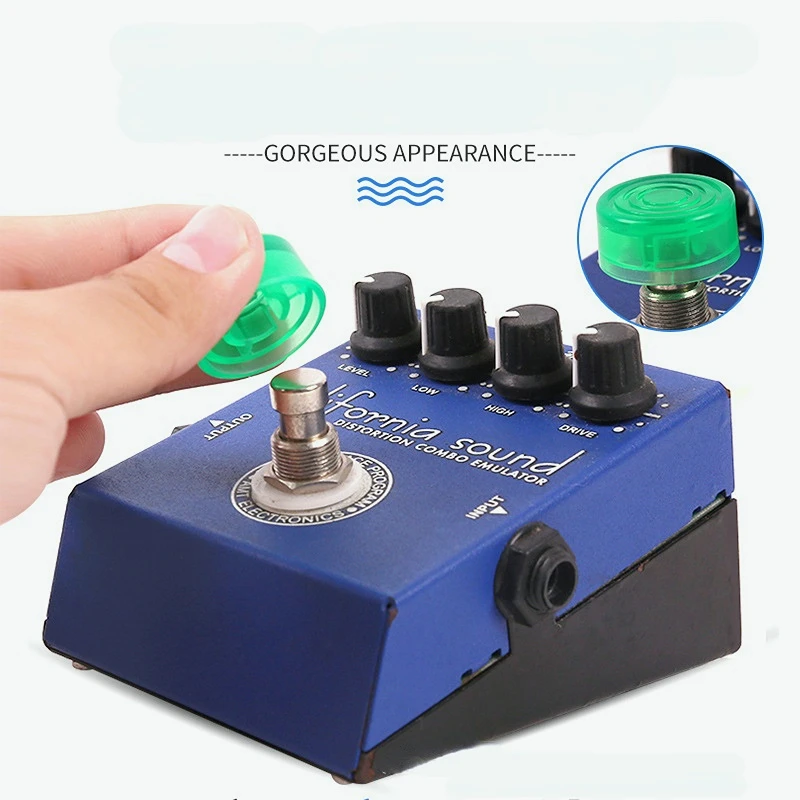 5/10 unids/pack Pedal de efecto de guitarra eléctrica amplificadores de tapa de clavo Color caramelo interruptor de pie accesorios de perilla 2,5 cm