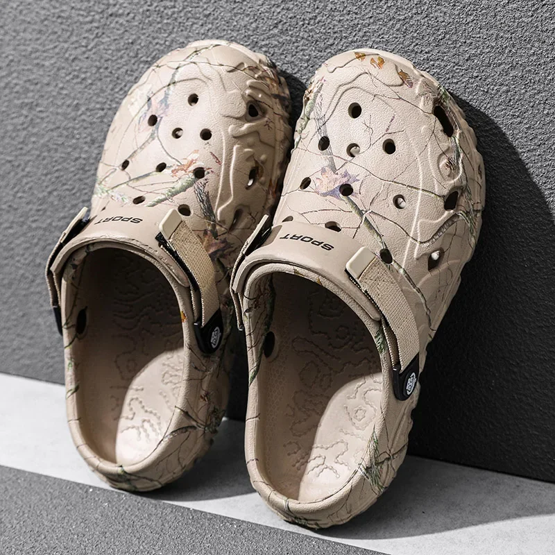 Sommer Herren Clogs Sandalen Mann Hausgarten Schuhe Bequeme Männer Hausschuhe Rutschfeste Weiche Unterseite Flip Flop Sandalen Große Größe 46 47
