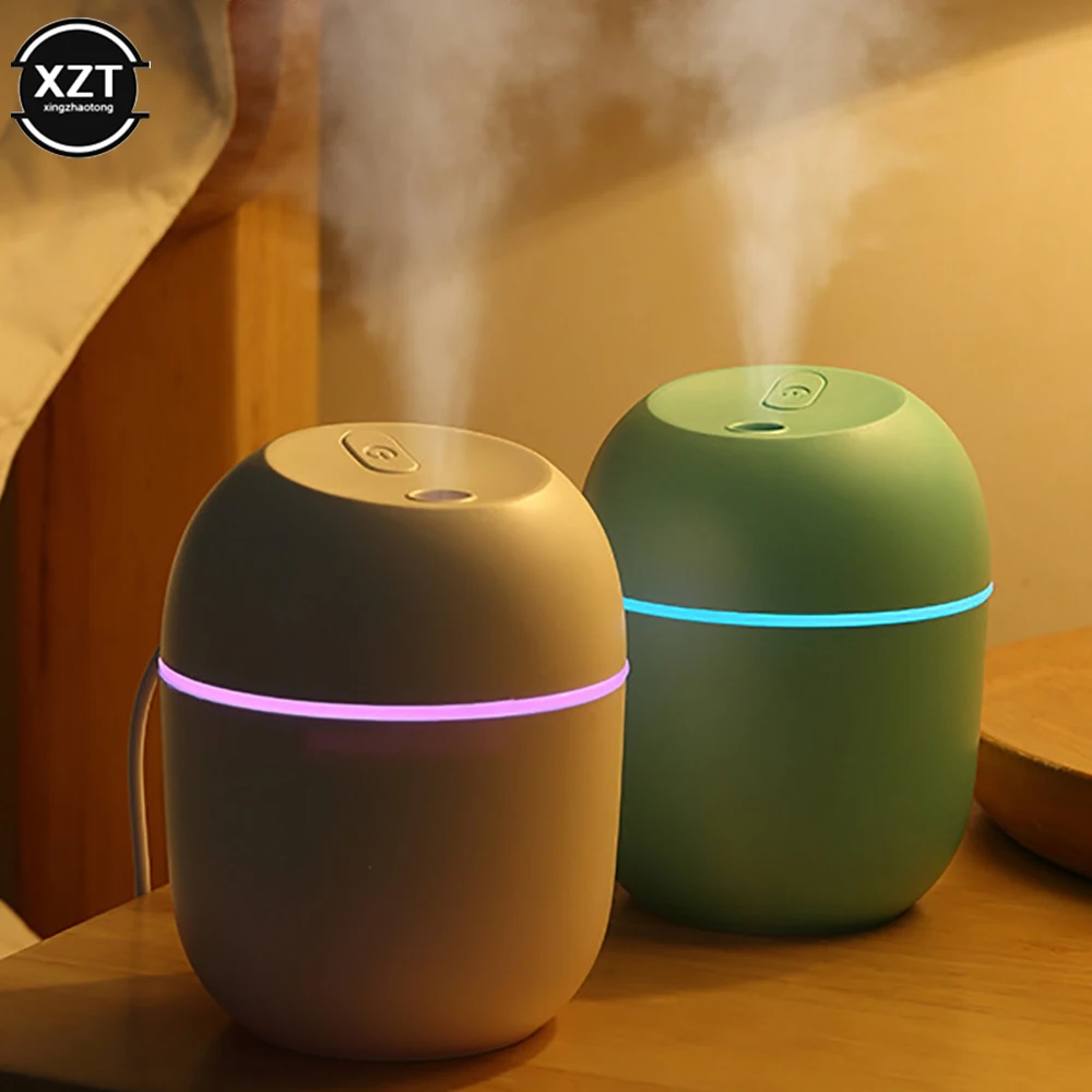 Mini difusor de aceites aromáticos de 220ML, atomizador de aceites esenciales USB, humidificador de aire eléctrico con lámpara LED de noche para el hogar, coche y oficina